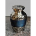 Urne souvenir - Bleu marbre avec nickel